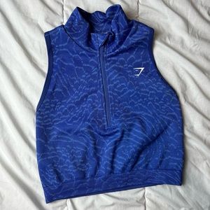 Gymshark adapt animal seamless crop 1/2 zip
